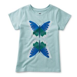 Toddler Girls Size 3 Blue Butterfly T-Shirt - Tea Collection